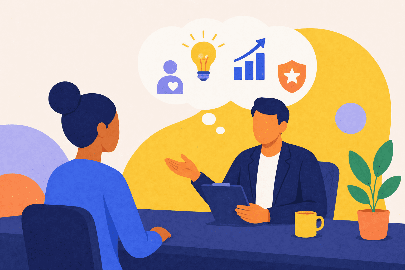 Candidate in an interview